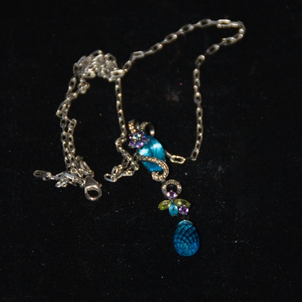 Le Vian Diamond and Topaz Pendant